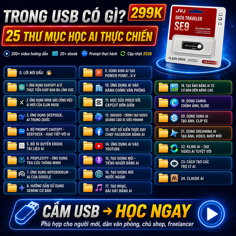 Bộ USB Tự Học AI — Ảnh 2
